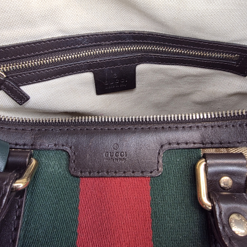 Gucci Sherryline 3 Pc Set. Boston Bag, Wallet, and Keyholder Card Case. - Picture 4 of 12